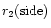$r_{2}\rm (side)$