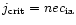 $j_{\rm crit} = n e c_{\rm ia}$