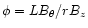 $\phi = L B_{\theta} / r B_{z}$