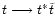 $t \longrightarrow t^{*}
\tilde{t}$