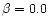 $\beta = 0.0$