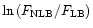 $\ln{(F_{\rm NLB}/F_{\rm LB})}$