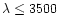 $\lambda \leq 3500 $