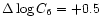 $\Delta\log C_6=+0.5$
