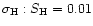 $\sigma_{\rm H}: S_{\rm H} = 0.01$
