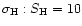 $\sigma_{\rm H}: S_{\rm H} = 10$