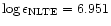 $\log \epsilon_{\rm NLTE} = 6.951$
