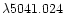 $\lambda 5041.024$