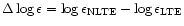 $\Delta \log \epsilon = \log \epsilon_{\rm NLTE}
- \log \epsilon_{\rm LTE}$