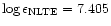 $\log \epsilon_{\rm NLTE}= 7.405$