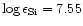 $\log
\epsilon_{\rm Si} = 7.55$