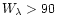$W_{\lambda} > 90$