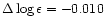 $\Delta \log \epsilon = -0.010$