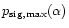 $p_{\rm sig,max}(\alpha)$