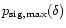 $p_{\rm sig,max}(\delta)$