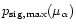 $p_{\rm sig,max}(\mu_{\alpha})$
