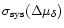 $\sigma_{\rm sys}(\Delta \mu_{\delta})$