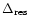 $\Delta_{\rm res}$