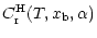 $\displaystyle %
C_{\rm _{\rm I}}^{\rm H}(T,x_{\rm b},\alpha)$