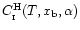 $C_{\rm _{\rm I}}^{\rm H}(T,x_{\rm b},\alpha)$