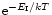 ${\rm e}^{-E_{\rm I}/kT}$