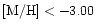 ${\rm [M/H]}<-3.00$