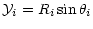 $\displaystyle {\cal Y}_i=R_i \sin{\theta_i}$
