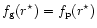$f_{\rm g}(r^\star)=f_{\rm p}(r^\star)$