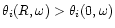 $\theta_i (R,\omega)> \theta_i(0,\omega)$