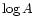 $\log A$