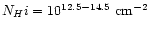 $N_H{\sc i} = 10^{12.5-14.5} ~ {\rm cm}^{-2}$