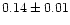 $0.14 \pm 0.01$