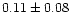 $0.11 \pm 0.08$