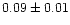 $0.09 \pm 0.01$