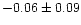 $-0.06 \pm 0.09$
