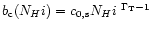 $b_{\rm c} (N_H{\sc i})
= c_{\rm0,s} N_H{\sc i}^{\ \Gamma_{\rm T}-1}$