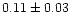 $0.11 \pm 0.03$