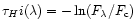 $\tau_H{\sc i} (\lambda) = - \ln
(F_{\lambda}/F_{\rm c})$