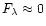 $F_{\lambda} \approx 0$