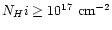 $N_H{\sc i} \ge 10^{17} \ {\rm cm}^{-2}$
