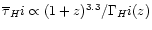 $\overline{\tau}_H{\sc i} \propto (1+z)^{3.3}/ \Gamma_H{\sc i} (z)$