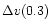 $\Delta v (0.3)$