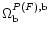 $\Omega_{\rm b}^{{P(F),{\rm b}}}$