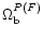 $\Omega_{\rm b}^{P(F)}$