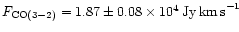 $F_{\rm CO(3-2)} = 1.87 \pm 0.08\times 10^4\,{\rm Jy\,km\,s}^{-1}$