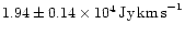 $1.94 \pm 0.14\times10^4\,{\rm Jy\,km\,s}^{-1}$