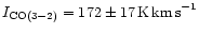$I_{\rm CO(3-2)} = 172 \pm 17\,{\rm K\,km\,s}^{-1}$