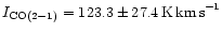 $I_{\rm CO(2-1)} = 123.3 \pm 27.4 \,{\rm K\,km\,s}^{-1}$