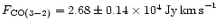 $F_{\rm CO(3-2)} = 2.68 \pm 0.14\times 10^4\,{\rm Jy\,km\,s}^{-1}$