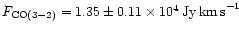 $F_{\rm CO(3-2)} = 1.35 \pm 0.11\times 10^4\,{\rm Jy\,km\,s}^{-1}$